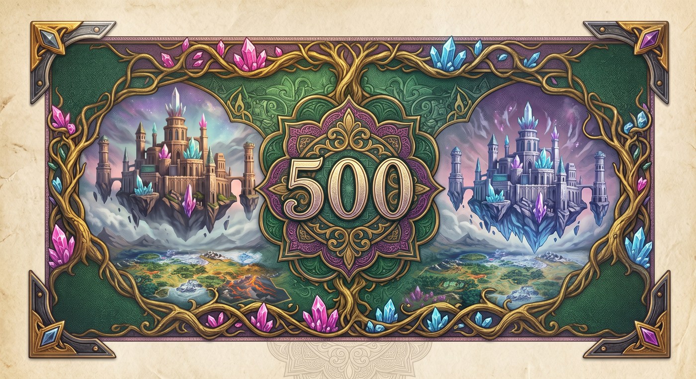 Billet fantasy exemple valeur 500