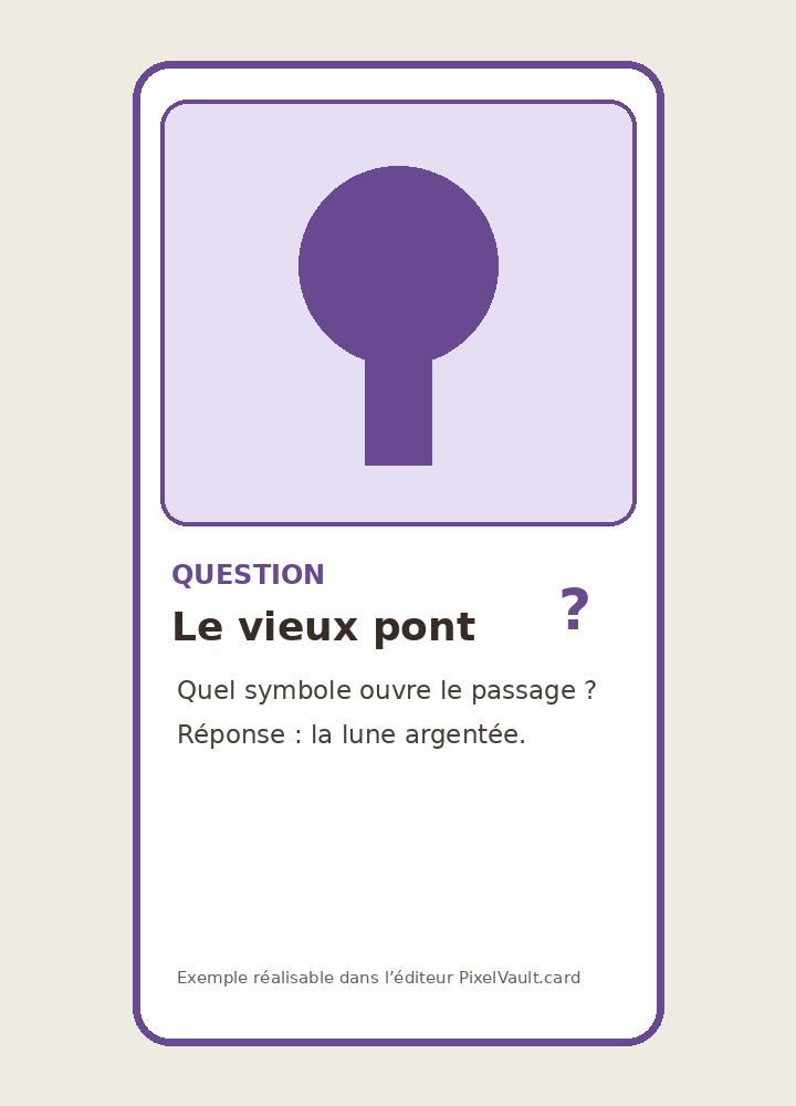 Exemple de carte question