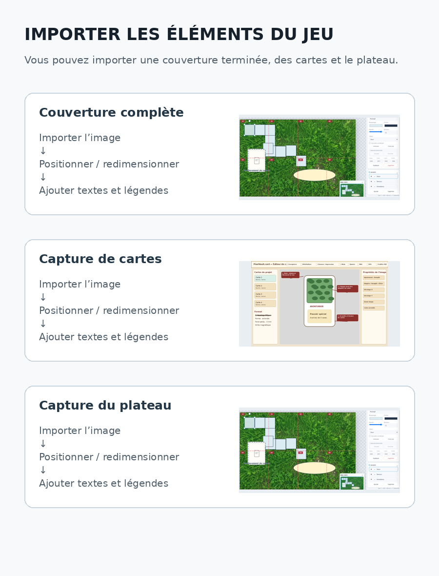 Import des captures dans Notice Studio